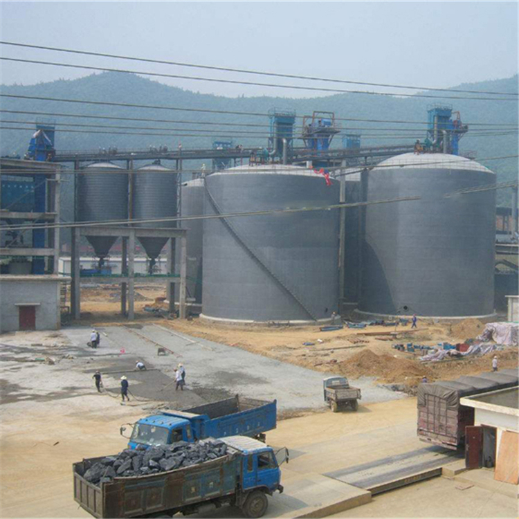 菏泽水泥钢板仓2座3000吨青岛项目进入施工
